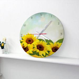 아트박스/꾸밈 cg467-여러송이해바라기_인테리어벽시계