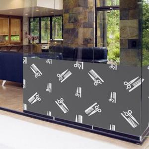 아트박스/꾸밈 cc443-미용실도구패턴2_불투명유리시트