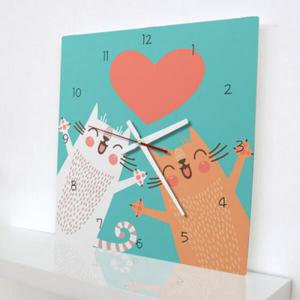 아트박스/꾸밈 cg400-사랑스러운고양이_인테리어벽시계