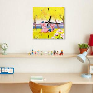 아트박스/꾸밈 ck667-아기돼지삼형제의모험_인테리어벽시계