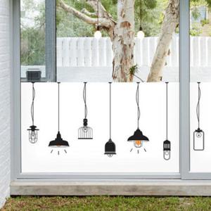 아트박스/꾸밈 cm974-모던전등이있는시트지_불투명유리시트