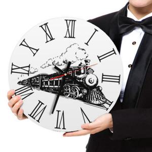 아트박스/꾸밈 ck673-모던달리는기차_인테리어벽시계