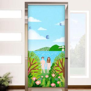 아트박스/꾸밈 ca518-아담과하와_현관문시트지