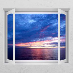 아트박스/꾸밈 ta038-바다와구름_창문그림액자