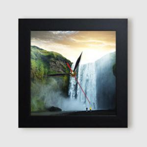 아트박스/꾸밈 ct927-시원한큰폭포_미니액자벽시계