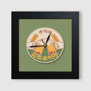 아트박스/꾸밈 it496-뉴트로맥주_미니액자벽시계
