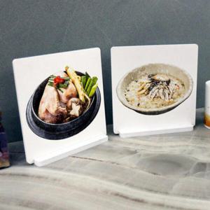 아트박스/꾸밈 il020-스탠드액자2P_맛있는음식들5(삼계탕닭죽)