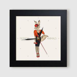 아트박스/꾸밈 ct849-여성원피스패션애니멀_미니액자벽시계