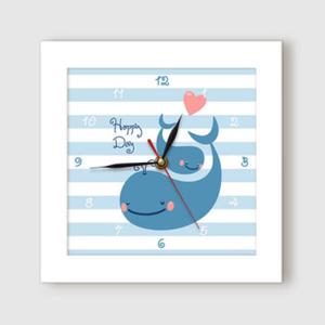 아트박스/꾸밈 ct883-고래의해피데이_미니액자벽시계