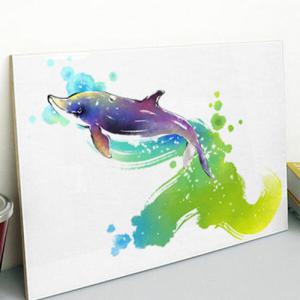 아트박스/꾸밈 id533-아크릴액자_컬러풀돌고래(대형)