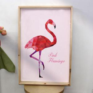 아트박스/꾸밈 pf720-우드프레임액자_플라밍고(대형)