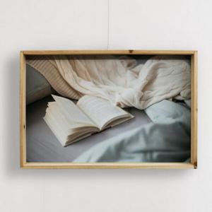 아트박스/꾸밈 pf749-우드프레임액자_포근한침대