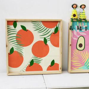 아트박스/꾸밈 tg762-우드프레임액자_단순한일러스트