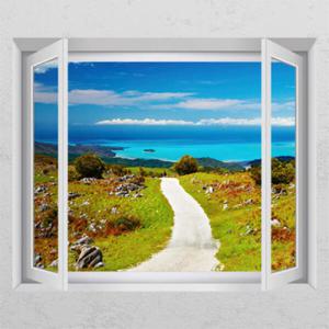아트박스/꾸밈 is229-바다로 가는 길_창문그림액자_뮤럴시트지