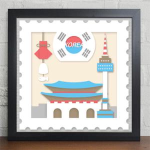 아트박스/꾸밈 cw073-세계의대표건물_한국일본중국_인테리어액자