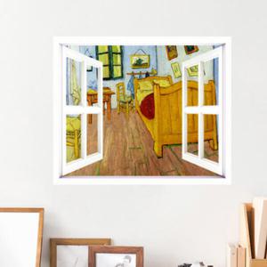 아트박스/꾸밈 px067-명화_고흐의방_창문그림액자(중형)_뮤럴시