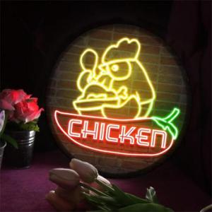 아트박스/꾸밈 nw577-LED액자25R_네온느낌매콤한치킨