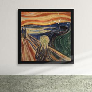 아트박스/꾸밈 pz025-명화03_뭉크절규액자벽시계_디자인액자시계