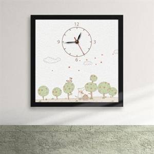 아트박스/꾸밈 ix111-강아지와 닭04-과일 수확 액자시계