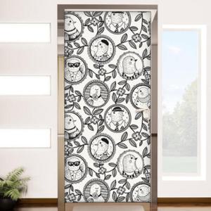 아트박스/꾸밈 cj228-새들의가족사진_현관문방문시트지