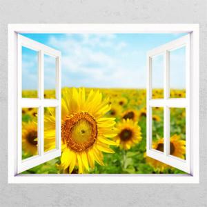 아트박스/꾸밈 ck144-들판에해바라기_창문그림액자