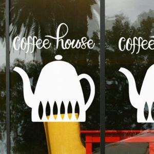 아트박스/꾸밈 cm604-커피하우스일러스트_그래픽스티커