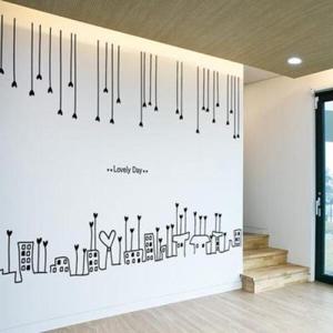 아트박스/꾸밈 ih732-하트가가득한마을_그래픽스티커