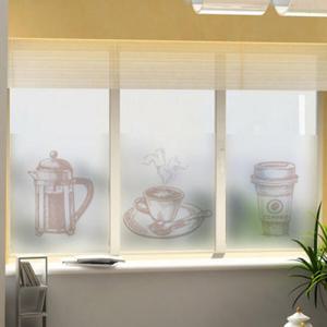 아트박스/꾸밈 ic169_m-무점착유리시트_빈티지커피_글라스시트지