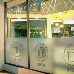 아트박스/꾸밈 ck156_m-무점착유리시트_맥주라벨_글라스시트지