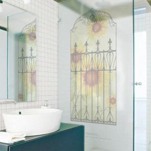 아트박스/꾸밈 im702-프로방스노란꽃_유리문시트지