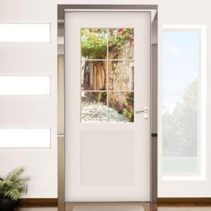 아트박스/꾸밈 ih882-창문그림(꽃그늘휴양지)_현관문시트지