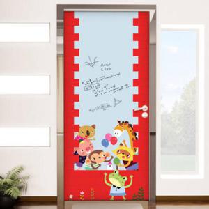 아트박스/꾸밈 ic333-칠판현관문시트지_벽돌속동물들