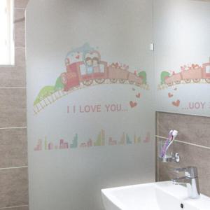 아트박스/꾸밈 ij446_m-무점착유리시트_사랑의기차_유리문시트지