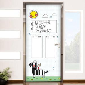 아트박스/꾸밈 cs390-칠판현관문시트지_얼굴말과소녀의메모장