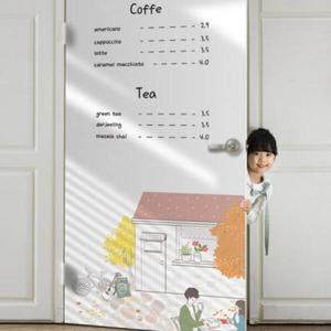 아트박스/꾸밈 ii031-칠판현관문시트지_둘만의카페