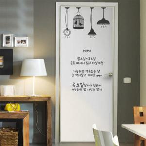 아트박스/꾸밈 ph348-칠판현관문시트지_러블리전등