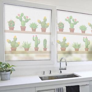 아트박스/꾸밈 ck083-귀여운선인장화분_글라스시트지