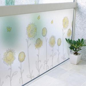 아트박스/꾸밈 ck087-빈티지해바라기_글라스시트지