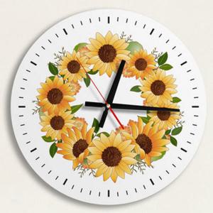 아트박스/꾸밈 ik433-해바라기화환_인테리어벽시계