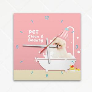 아트박스/꾸밈 cg073-강아지힐링타임_인테리어벽시계