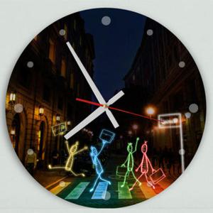 아트박스/꾸밈 is611-네온사인비지니스맨_인테리어벽시계