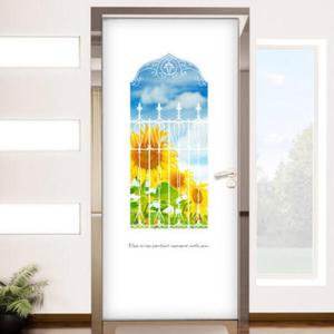 아트박스/꾸밈 cm771-프로방스썬플라워_현관문시트지