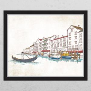 아트박스/꾸밈 ic278-베네치아풍경_창문그림액자