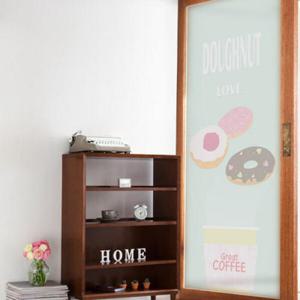 아트박스/꾸밈 cb362_m-무점착유리시트_커피앤도넛_유리문시트지