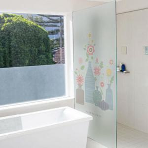 아트박스/꾸밈 cc159_m-무점착유리시트_빛나는꽃병_유리문시트지