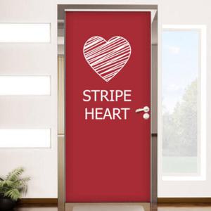 아트박스/꾸밈 pj096-스트라이프패턴하트_현관문리폼세트