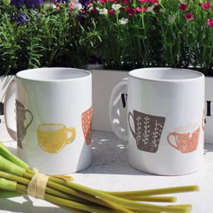 아트박스/꾸밈 ci458-디자인머그컵2p-빈티지컵잔