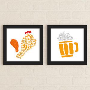 아트박스/꾸밈 iv193-치맥세트_캘리그라피_액자세트