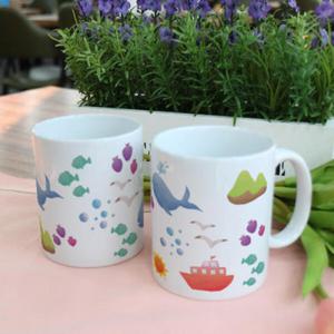 아트박스/꾸밈 cc663-디자인머그컵2p-귀여운돌고래들