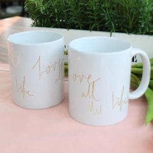 아트박스/꾸밈 ic665-디자인머그컵2p-금박캘리